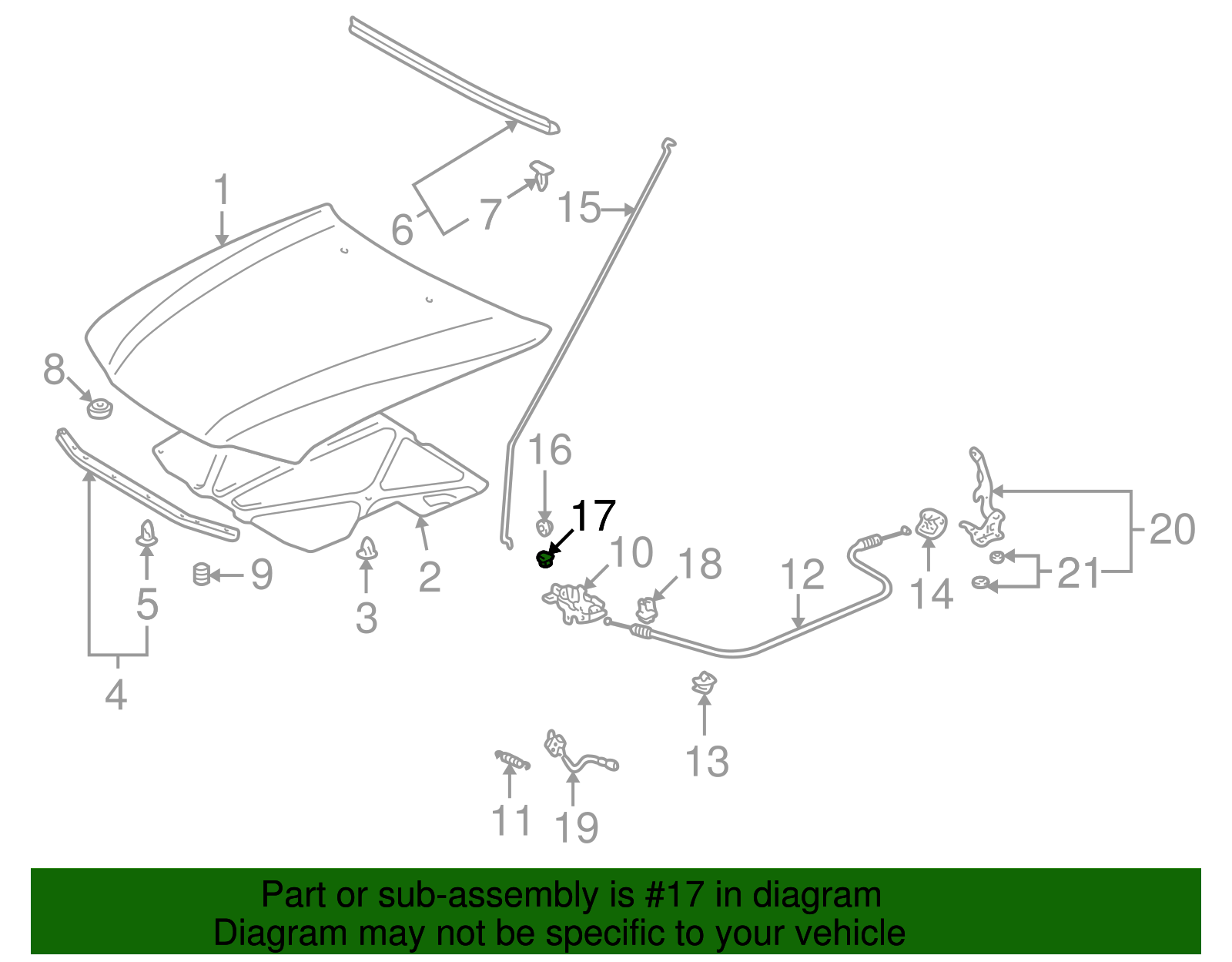 Support Rod Retainer - Toyota (53452-12030)