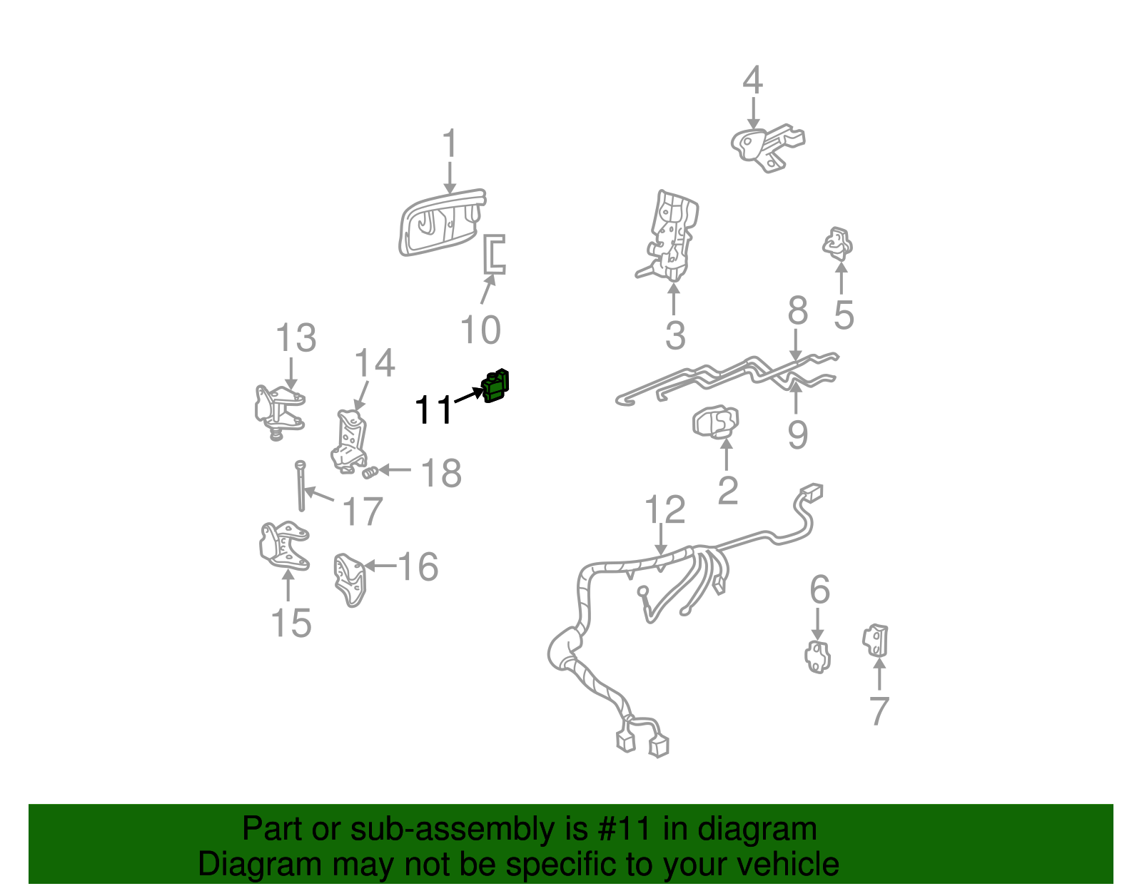 Lock Actuator - GM (12470308)