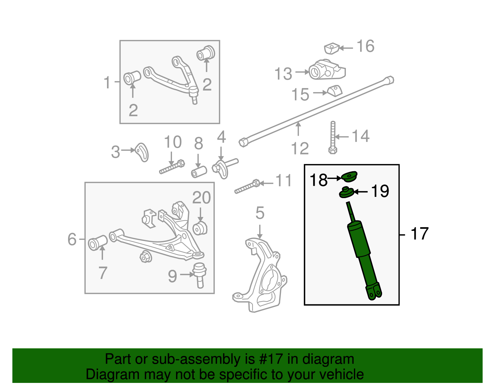 Absorber Kit-Front Shk - GM (94738719)