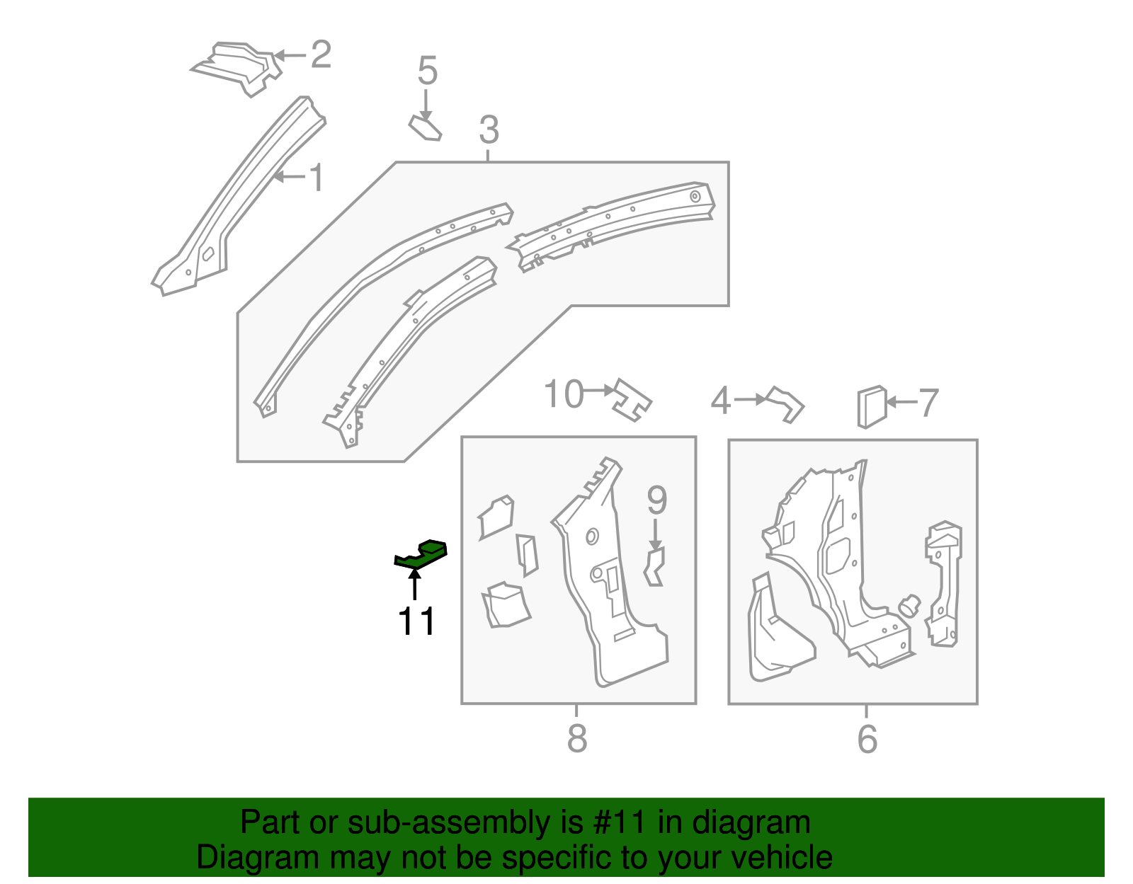 Passenger Side Body Hinge Pillar Lower Baffle - Buick (25775317)