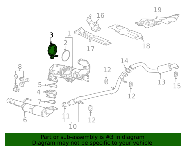 55503171 GM Catalytic Converter Clamp GM Parts Store