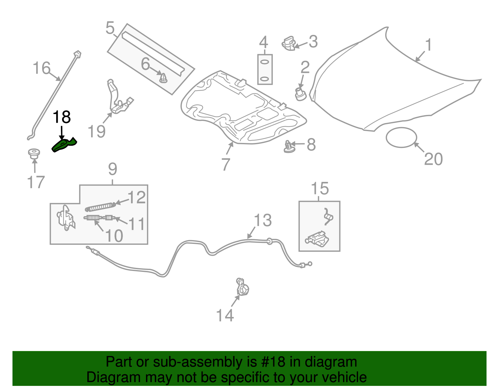 Support Rod Holder - Toyota (53452-02080)