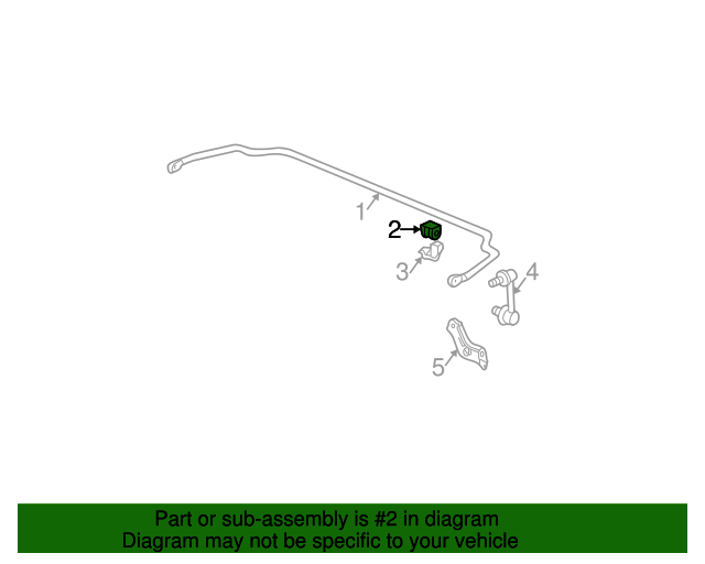 52306SDBA02 Bush, Rear Stabilizer Holder 20032007 Honda Accord