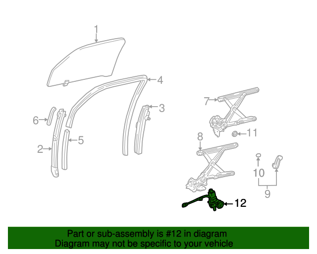 20002006 Toyota Tundra Window Motor 857200C010 Toyota Parts Center