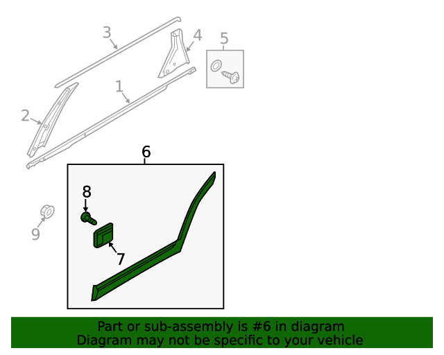 2020 Kia Telluride Body Side Molding Passenger Side (RH) 87732