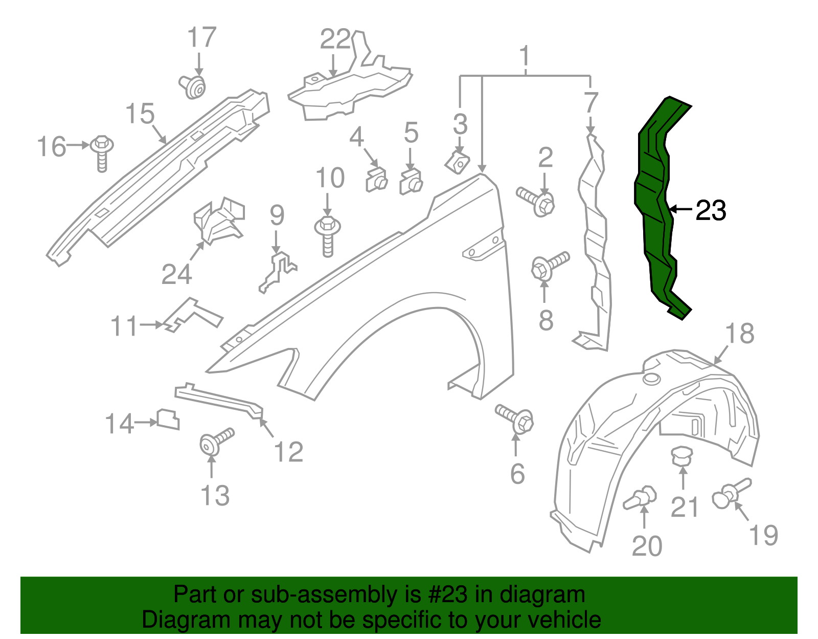 Front Weather-Strip - Ford (GD9Z-5420521-A)
