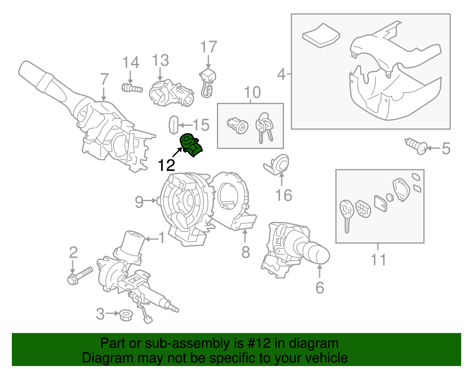 Ignition Switch - Scion (SU003-02477)