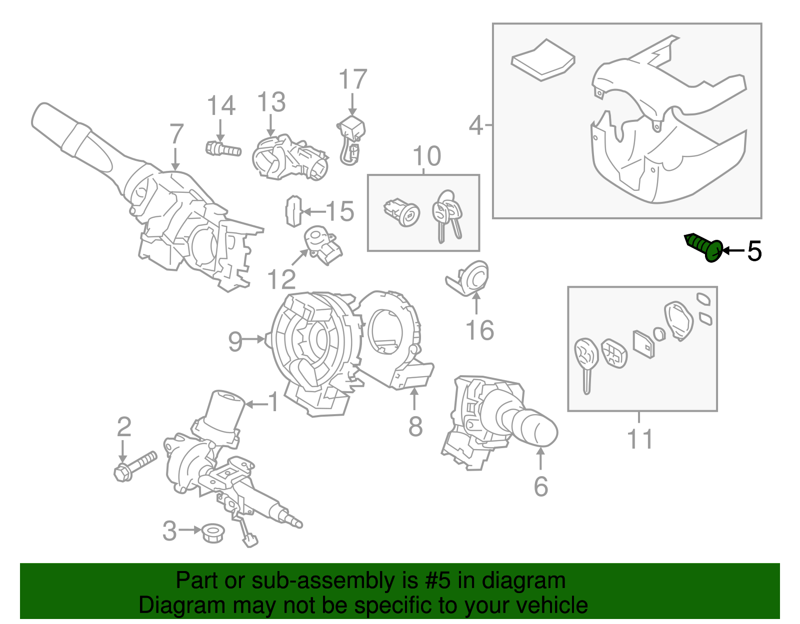 Column Cover Screw - Scion (SU003-02924)