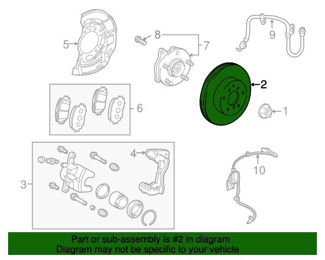 20102012 Lexus HS250h Rotor 4351242040 OEM Parts Online