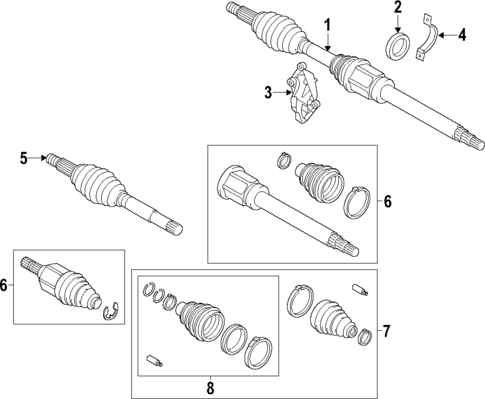 Axle Shafts & Joints for 2016 Ford Transit Connect #0