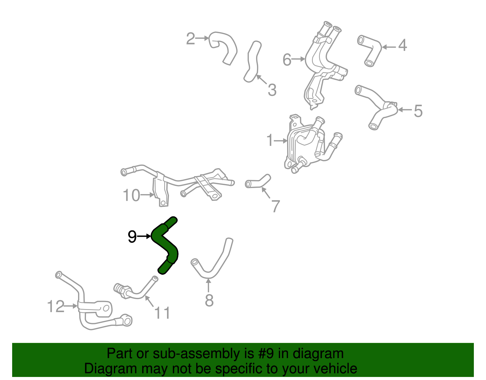 Automatic Transmission Oil Cooler Hose - Toyota (32942-0E160)
