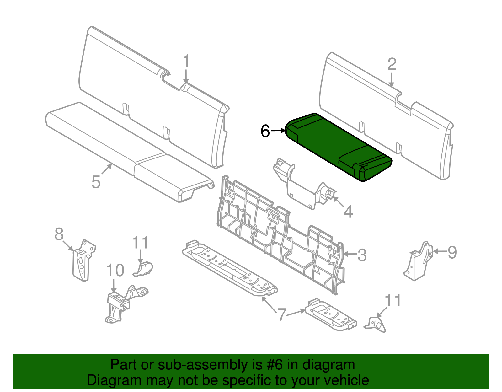 Seat Cushion Pad - Ford (8C3Z-2863841-A)