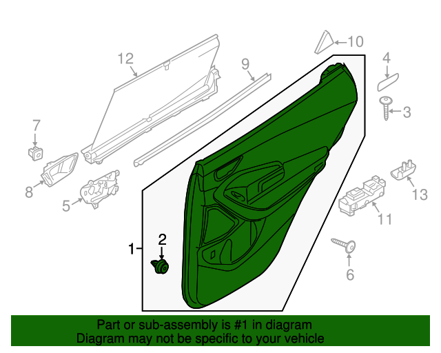 83308B8072URY Door Trim Panel 20172019 Hyundai World OEM Parts