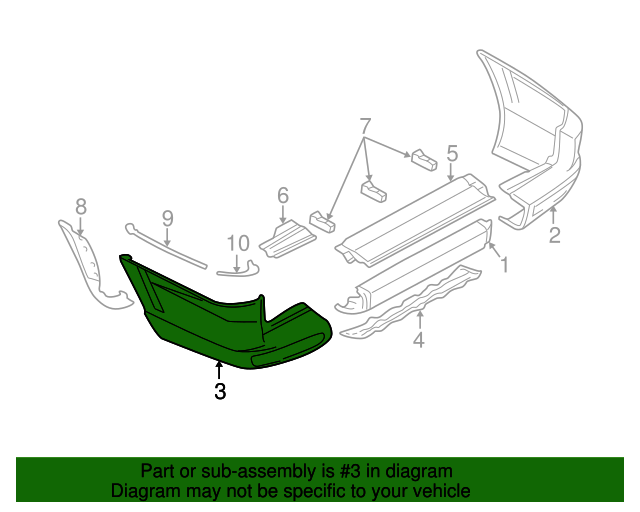 2001-2002 Mitsubishi Montero Corner Cover MR508177 | OEM Parts Online