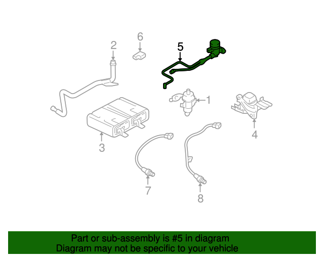 20052006 Ford OEM Vapor Canister Purge Solenoid 5L8Z9C915AA OEM