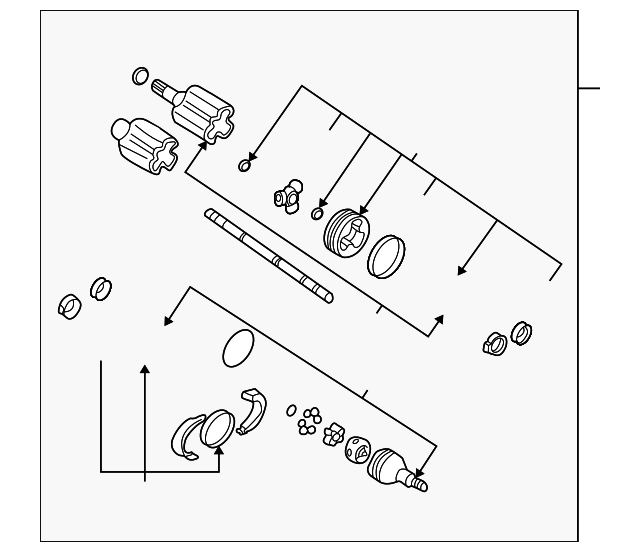 20022009 GM Front HalfShaft Kit with Shaft and Nut 26079789