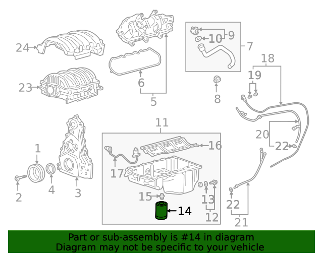 20112022 GM Oil Filter 12707246 GMC Parts Canada