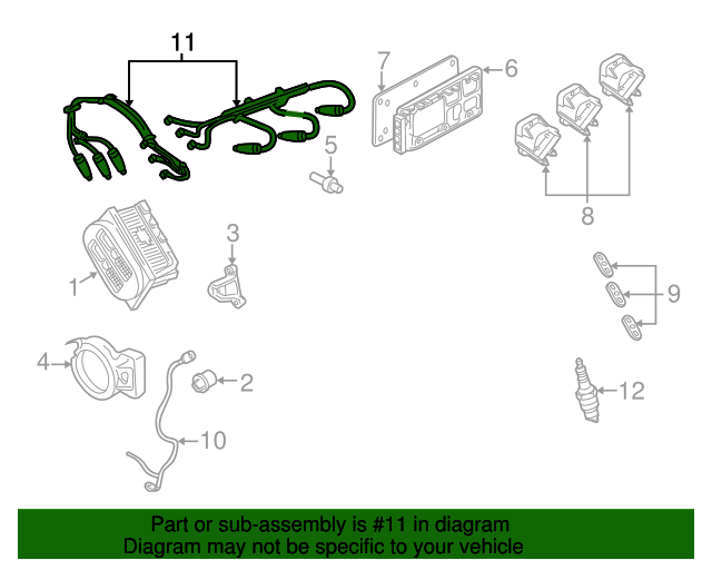 19972005 GM Spark Plug Wire Set 19171849