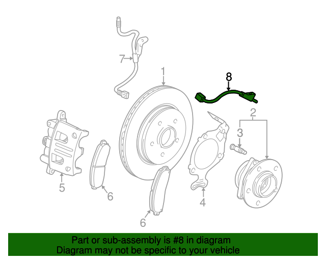 Genuine OEM Front Wheel Speed Sensor with Bolt Part 22676175 Fits 2002