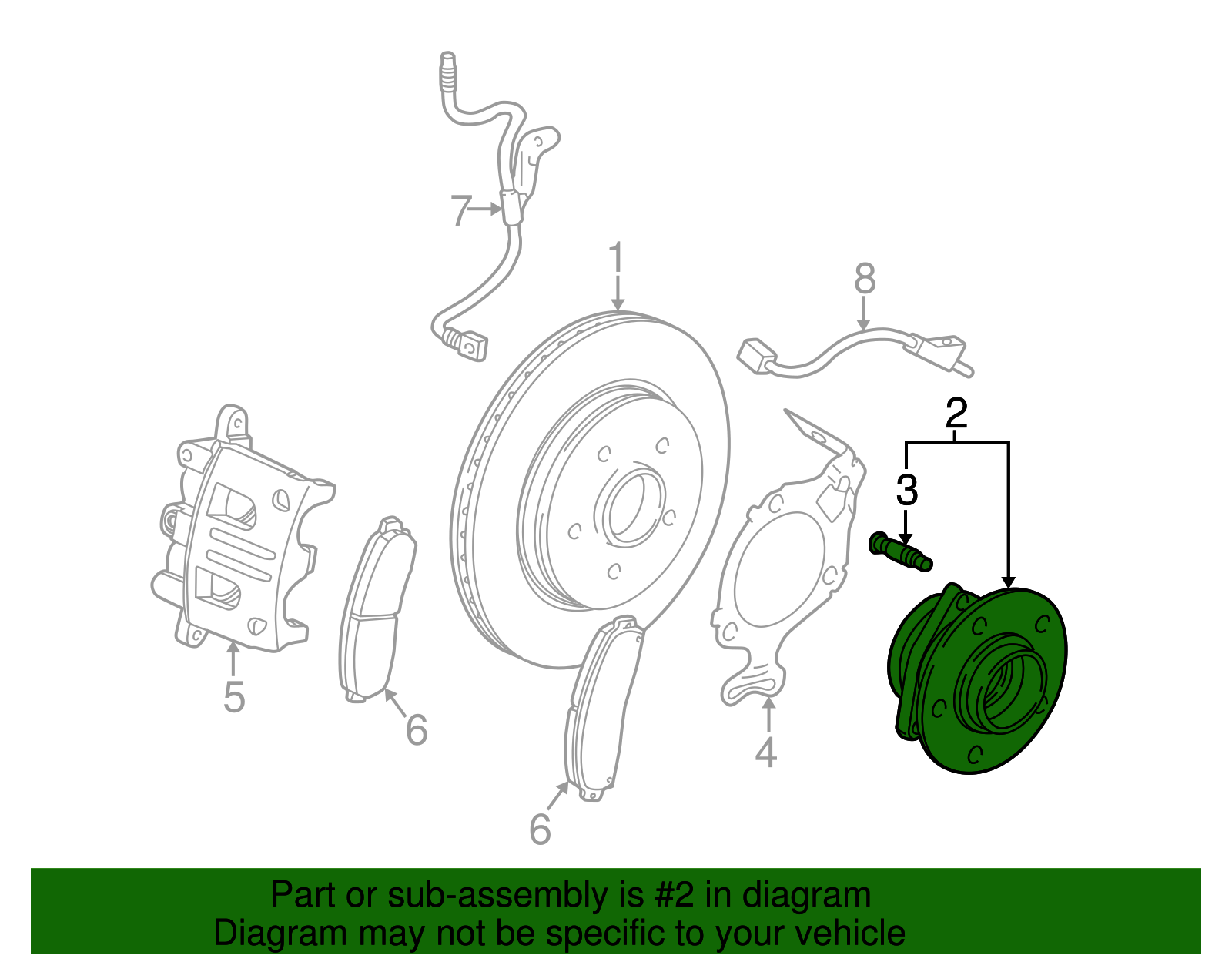 Hub, Front Whl(W/Brg & Whl Spd Sen) - GM (10359823)