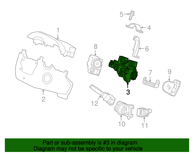 20152022 Honda Steering Column Lock 06351T5A911 Honda Factory Parts