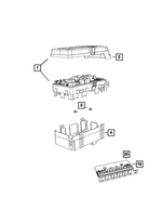 68465571AA - Electrical: Power Distribution Center Cover for Jeep: Gladiator, Wrangler Image