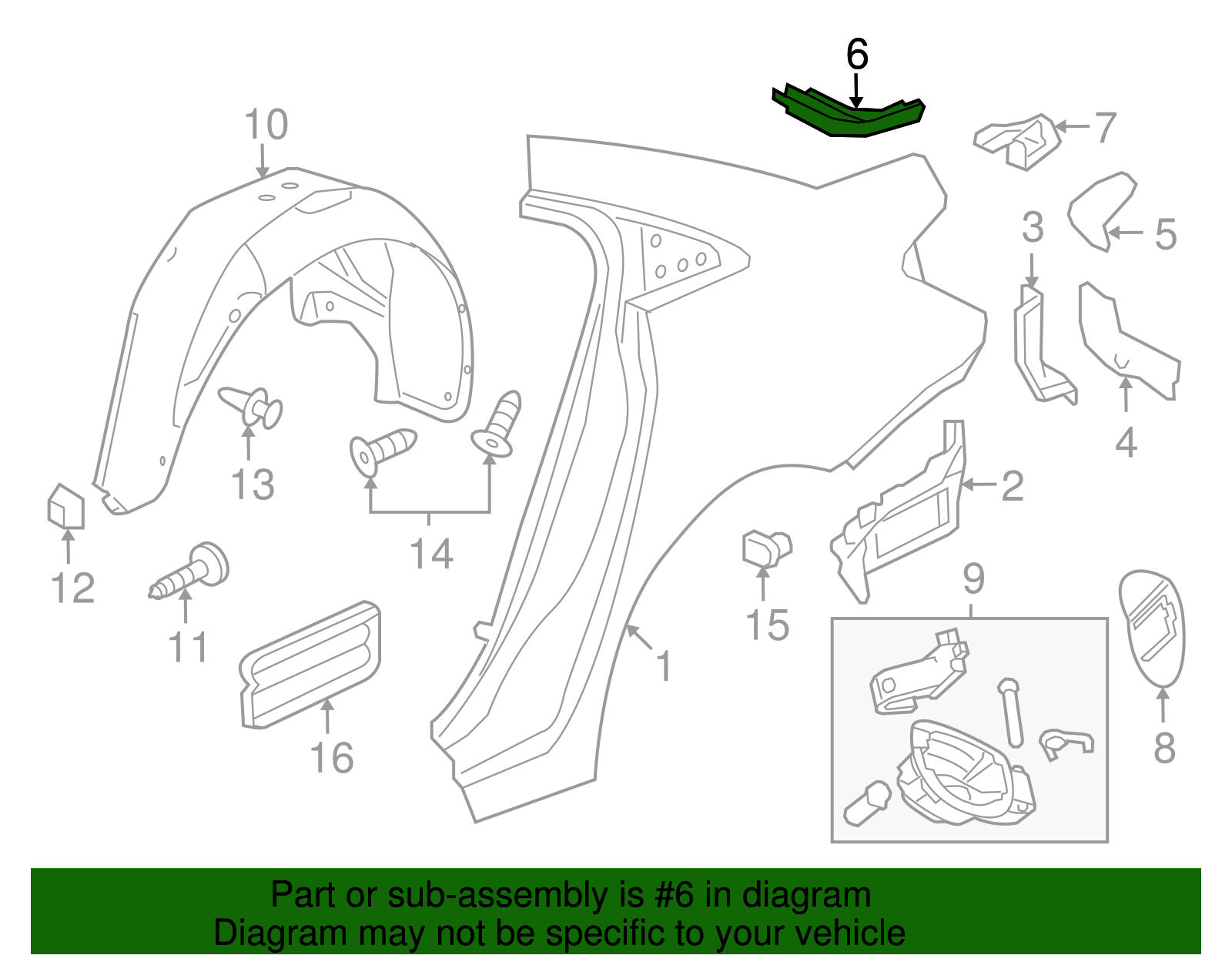 Gutter-Body Side Otr Rear Panel Drn - GM (96845527)