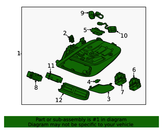 20212023 Chevrolet Trailblazer Overhead Console 42805185
