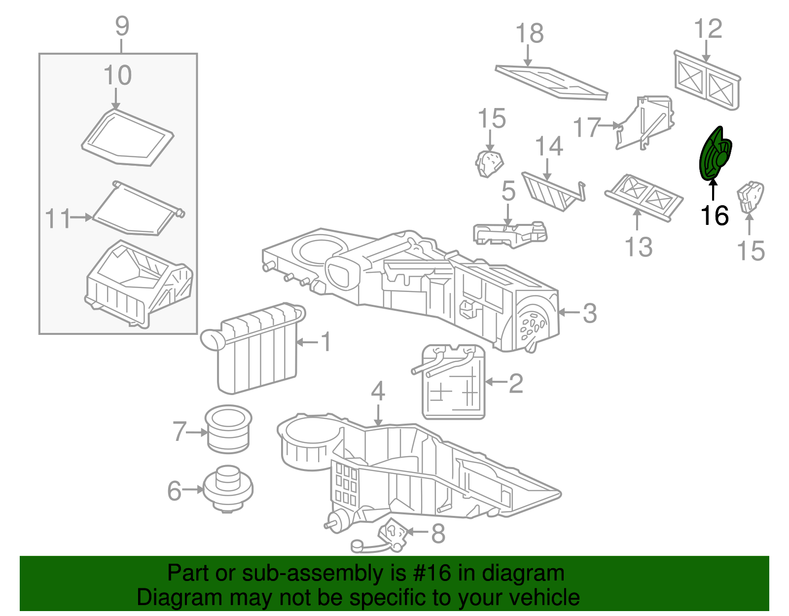 HVAC Blend Door Link - GM (88986541)