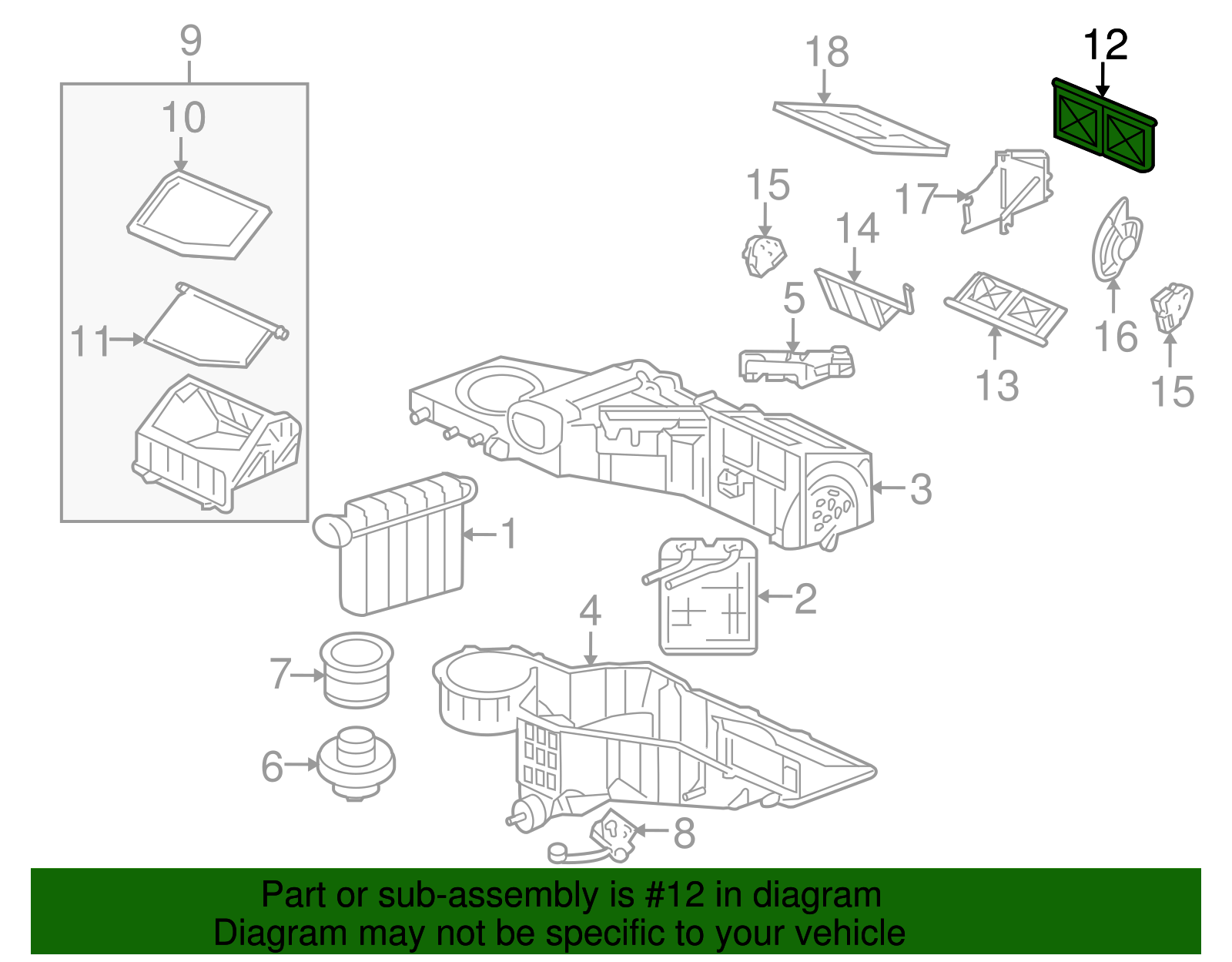 HVAC Air Inlet Door Actuator - GM (88986538)
