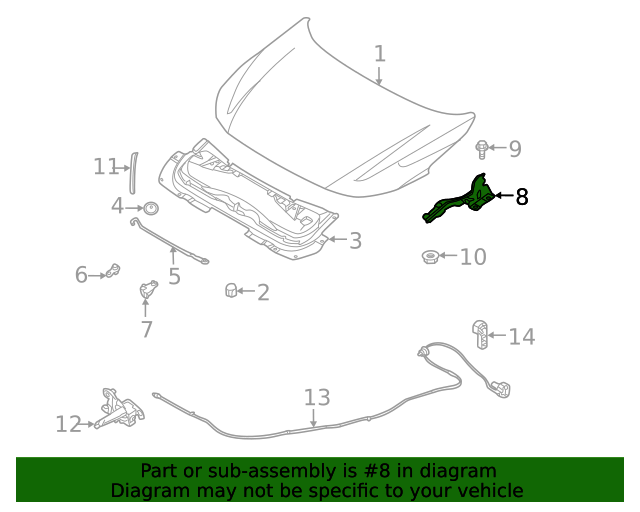 654006LB0A Genuine Nissan Factory Hinge 654006LB0A Nissan Parts USA