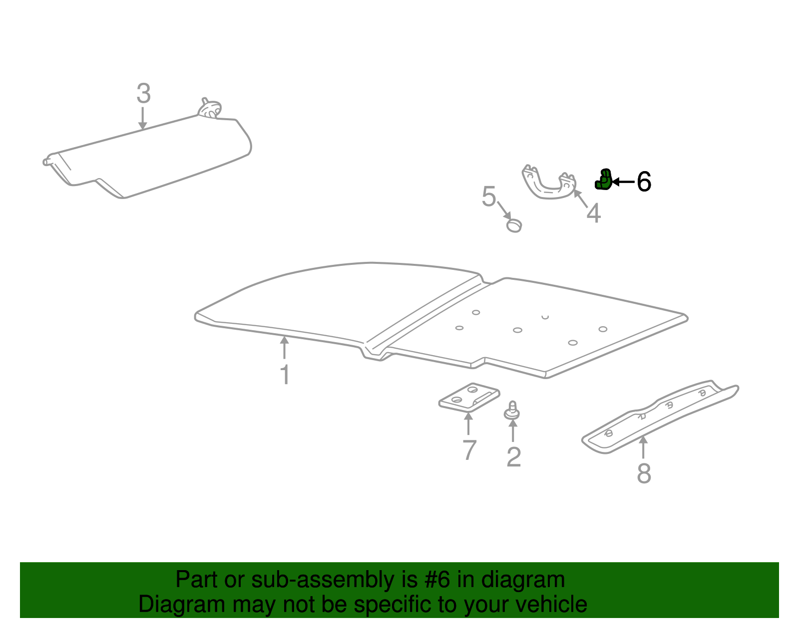 Coat Hook - Ford (YL1Z-7829024-AAC)