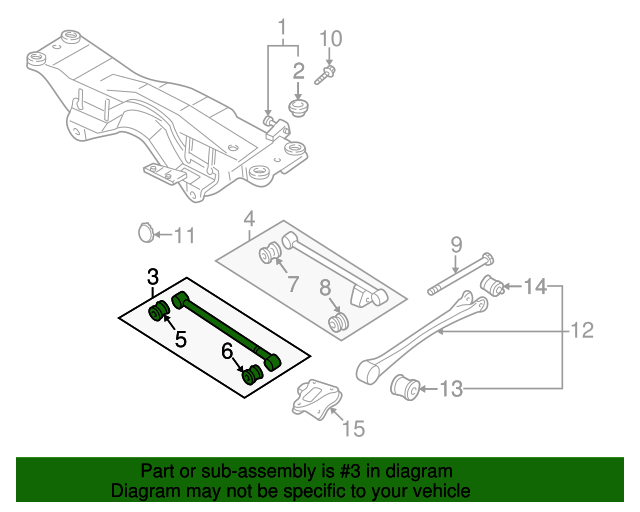 19972007 Subaru OEM NEW 19972007 Subaru Impreza Forester Lateral Link