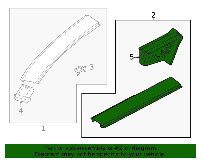 87292K0010 Roof Molding 20202021 Kia Soul Kia.Parts Store