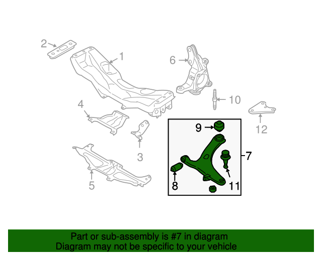 20202SC014 Control Arm 20082014 Subaru DiscMonster