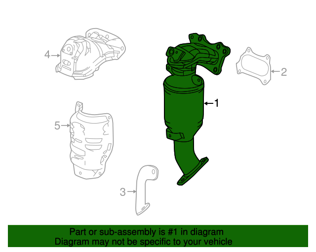181905A3L00 Catalytic Converter 20132017 Honda Accord Honda