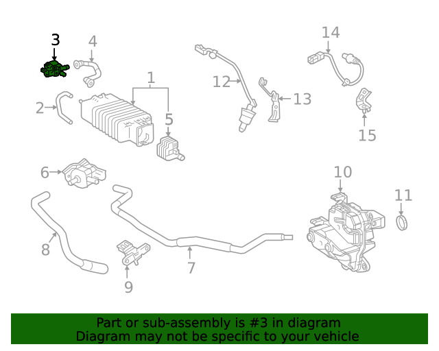 7707048011 Fuel Tank Vent Valve 20202023 Toyota OEM Genuine