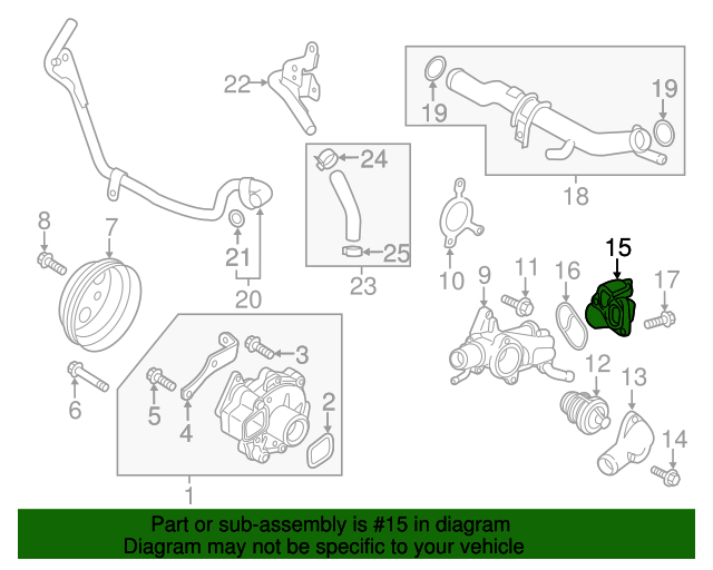 20162019 Mazda Water Outlet PY8W1519X
