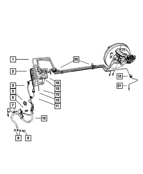 Hydraulic Control Unit, Brake Tubes and Hoses for 2008 Jeep Patriot #1