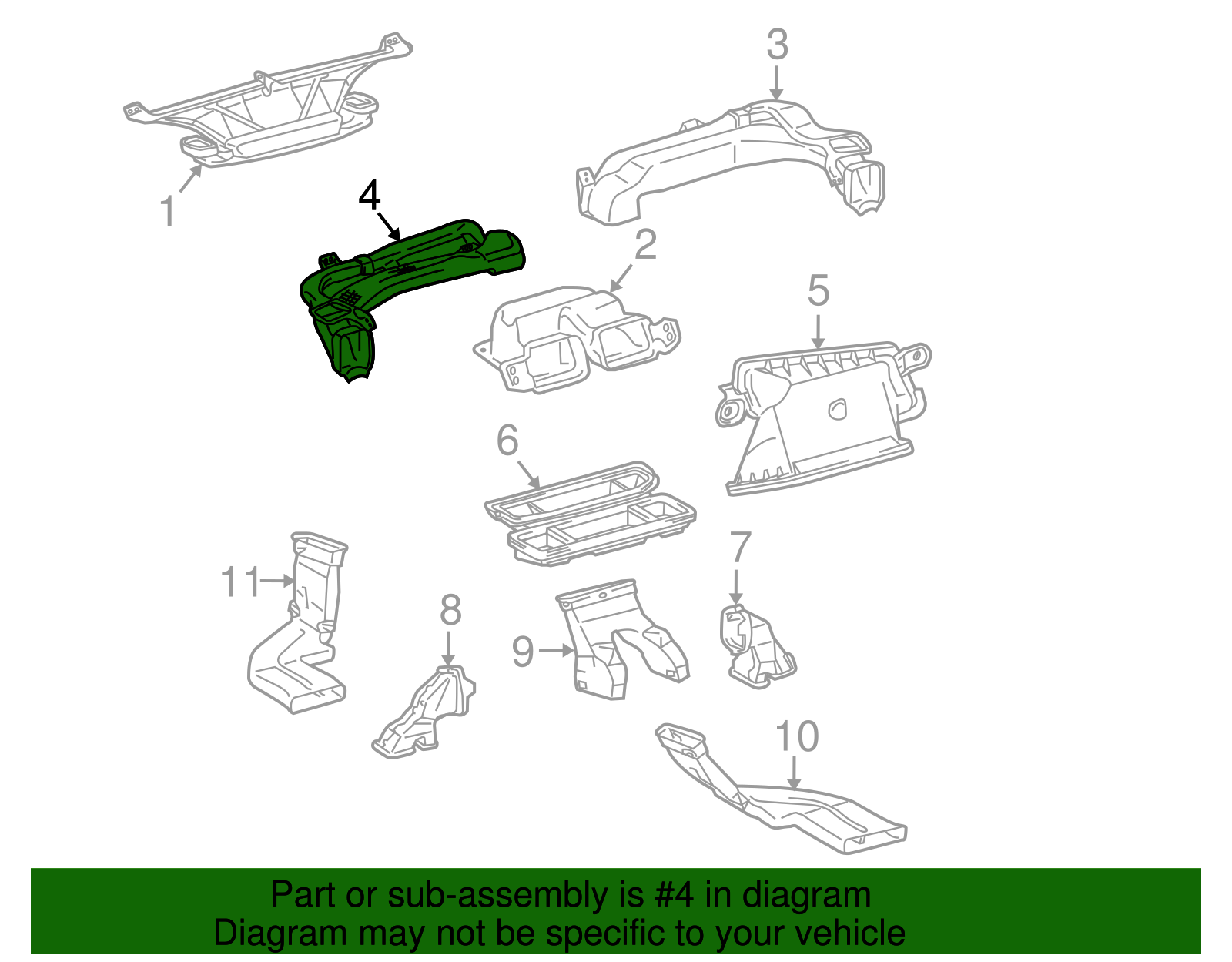 Heater Duct - Toyota (55084-12150)