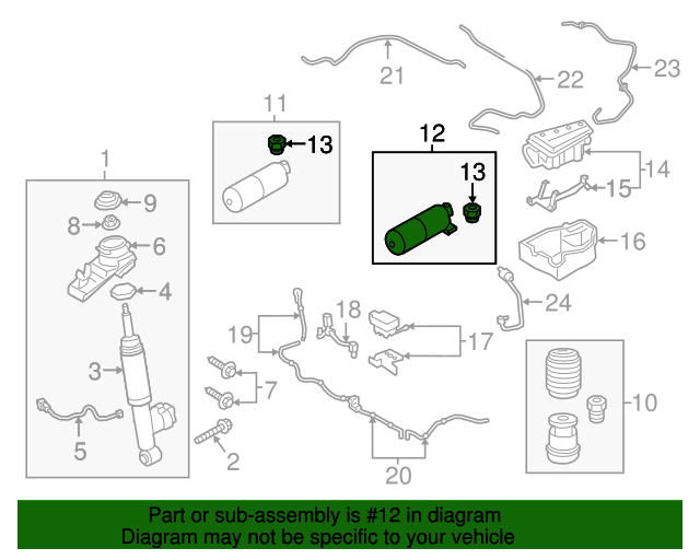 20182020 Volvo XC60 Suspension SelfLeveling Unit Accumulator Driver