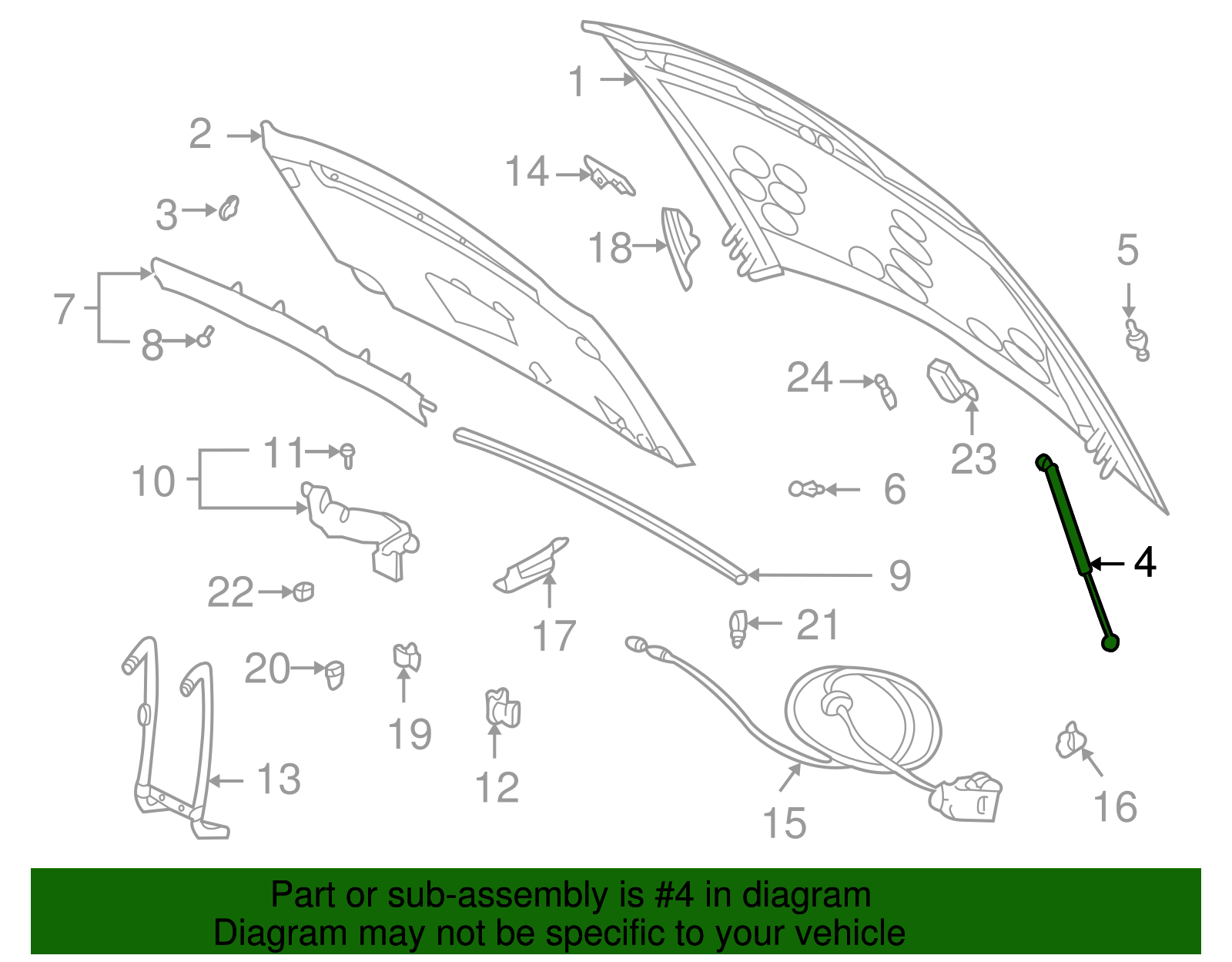 Hood Strut - GM (25698053)