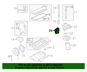2008-2018 Volkswagen Engine Oil Filter Adapter Gasket 06J-115-441-A ...