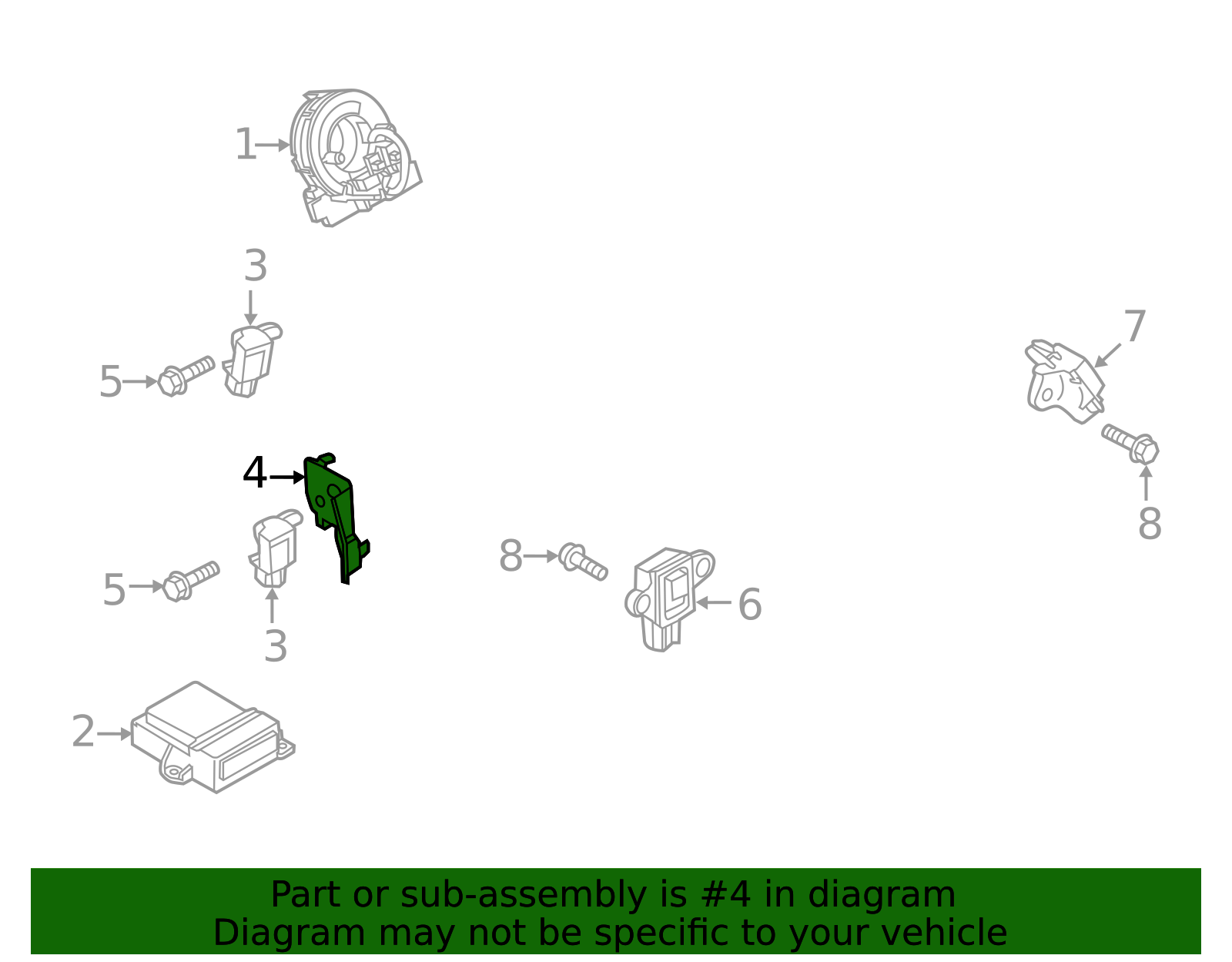 GJR9-57-KX0 - Ft Impact Sensor Bracket - 2014-2021 Mazda 6
