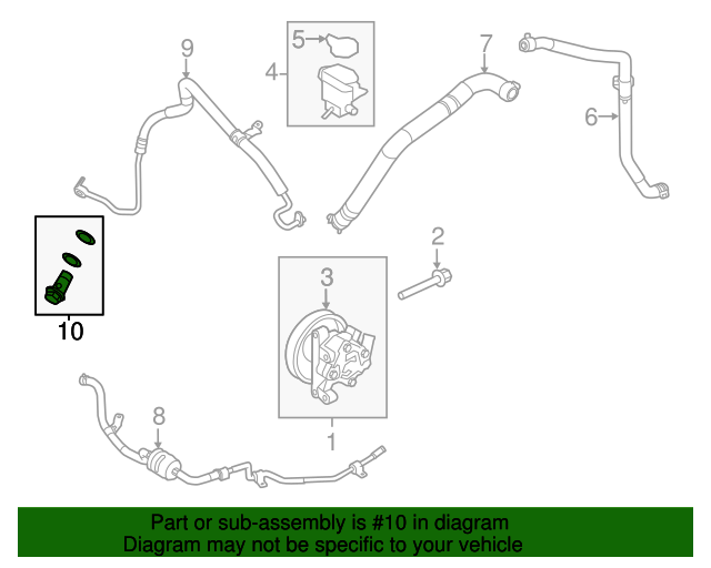 20112015 Ford OEM NEW 20112015 Ford Edge Pressure Hose KitPower
