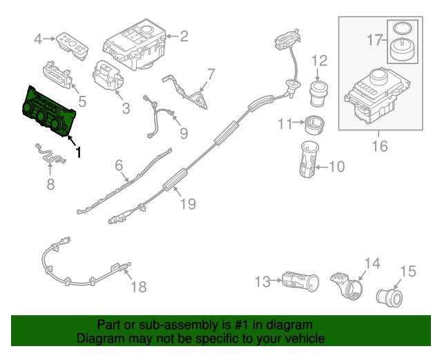 Genuine OEM Heater & AC Control Part LR070396 Fits 20152016 Land