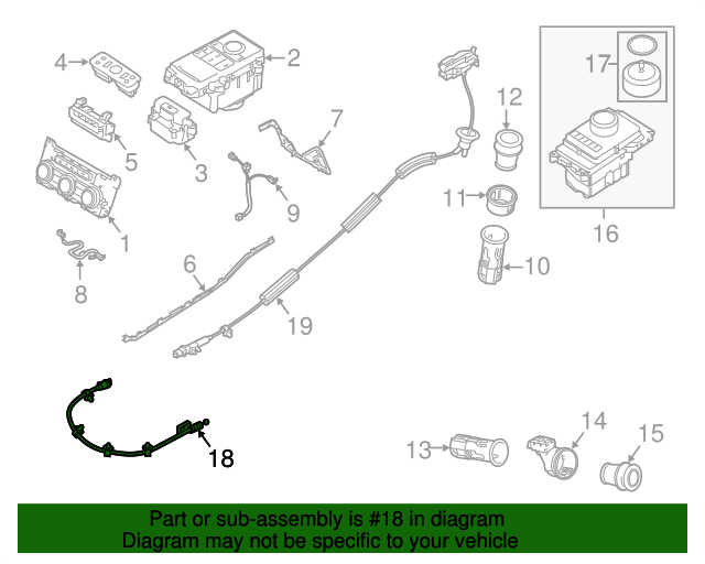 Genuine OEM Shift Control Cable Part# LR048174 Fits 2013-2017 Land 