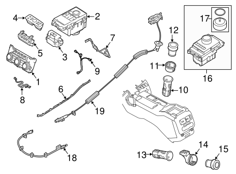 Gear Shift Control for 2014 Land Rover Range Rover | Land Rover Parts ...