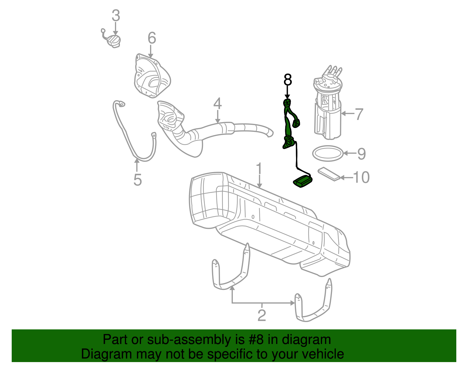 Fuel Gauge Sending Unit - GM (89060642)