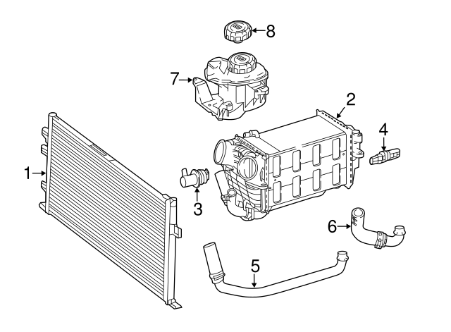 Genuine OEM Radiator | 463-500-04-02 | Fits Select 2013-2018 Mercedes ...